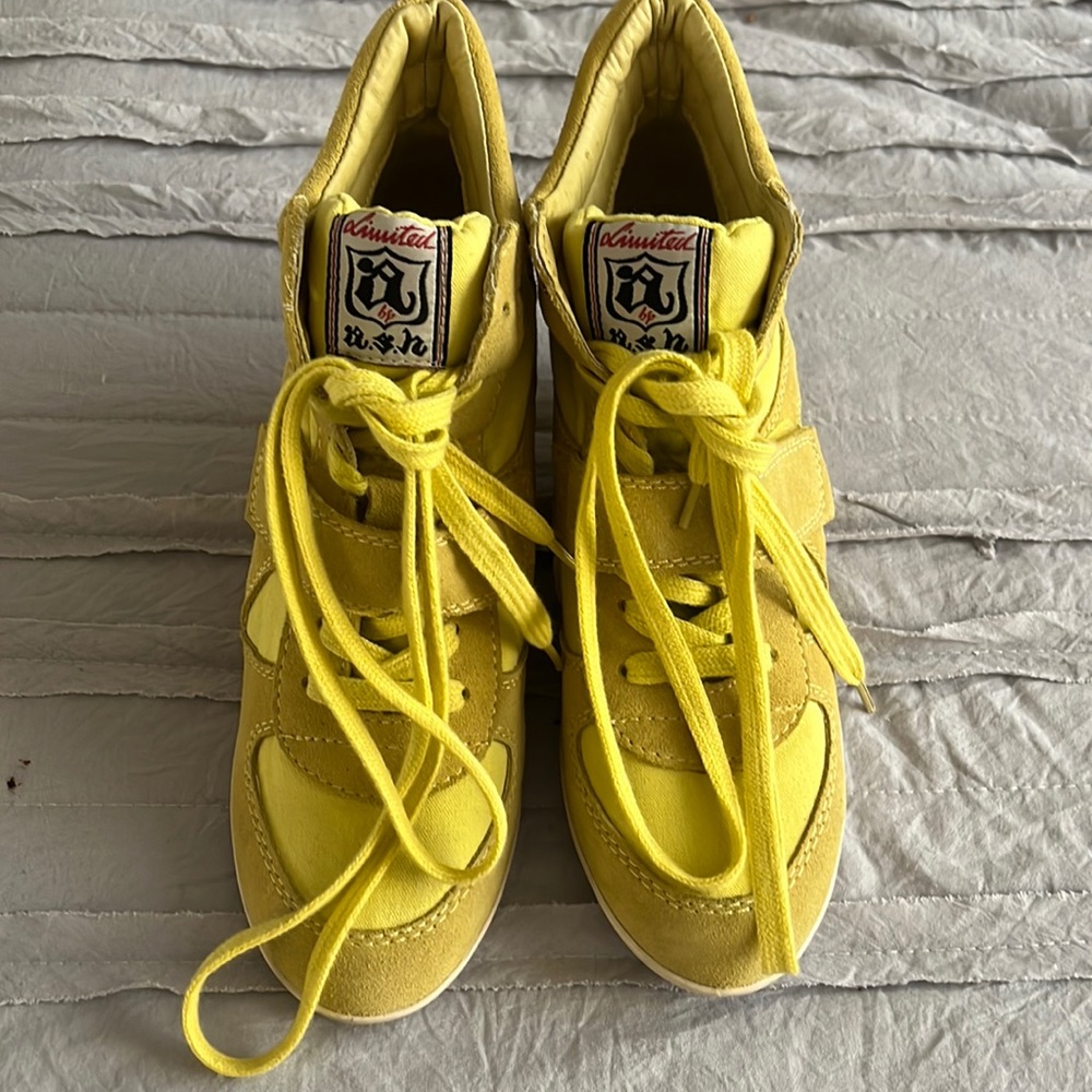 Ash NWT Yellow Sneaker Wedges Size 39